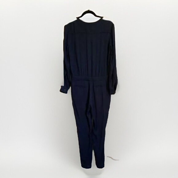 A.L.C. Women Jumpsuit Black Long Sleeve Viscose Size 2 Grunge Dark Gorpcore Punk - Picture 1 of 12